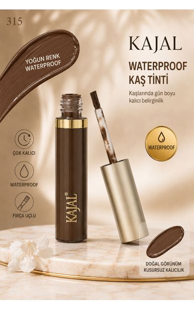 KAJAL Fırça Uçlu Waterproof Kaş Tinti No:315 Koyu Kahve
