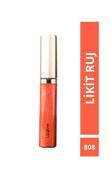 KAJAL Likit Dudak Parlatıcısı Ruj &amp; Liquid Lipstick NO:808 MERCAN
