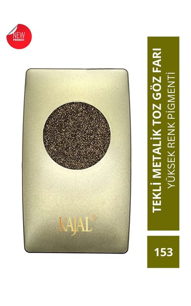 KAJAL Metalik Işıltılı Tekli Toz Göz Farı Yüksek Renk PigMentasyonlu Yağ Yeşili No:153 Oil Green