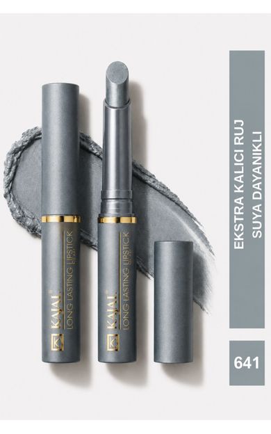 KAJAL Uzun Süre Kalıcı Ruj &amp; Long Lasting Lipstick No: 641 Gri