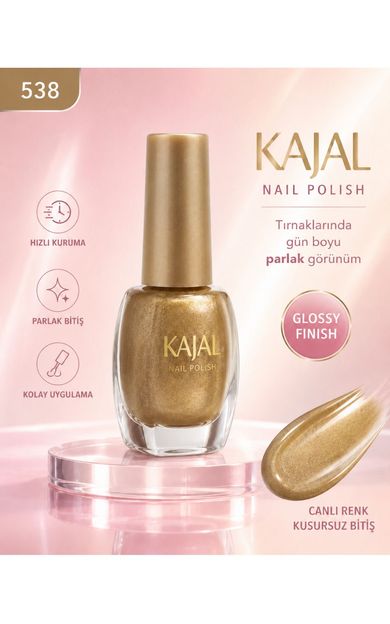 KAJAL Oje - Nail Polish - No: 538 Açık Toprak