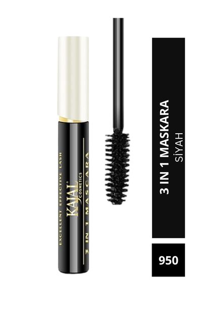 KAJAL 3 In 1 Maskara Siyah No:950 Siyah