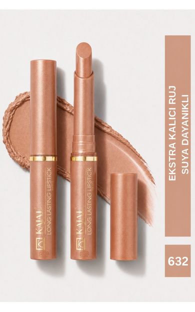KAJAL Uzun Süre Kalıcı Ruj &amp; Long Lasting Lipstick No: 632 Metalik Soluk Pembe