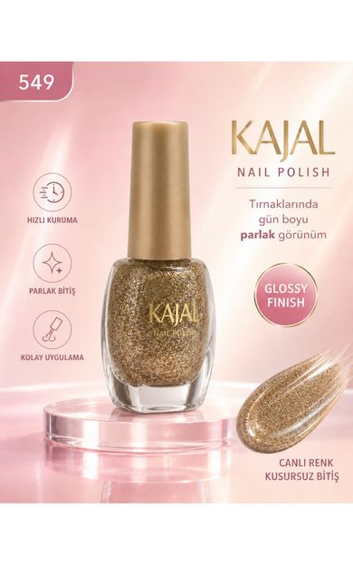 KAJAL Oje - Nail Polish - No: 549 Sıcak Kahverengi