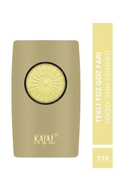 KAJAL Yüksek Renk Pigmentasyonlu Tekli Toz Göz Farı Krem Sarısı - No: 110 Krem Sarısı