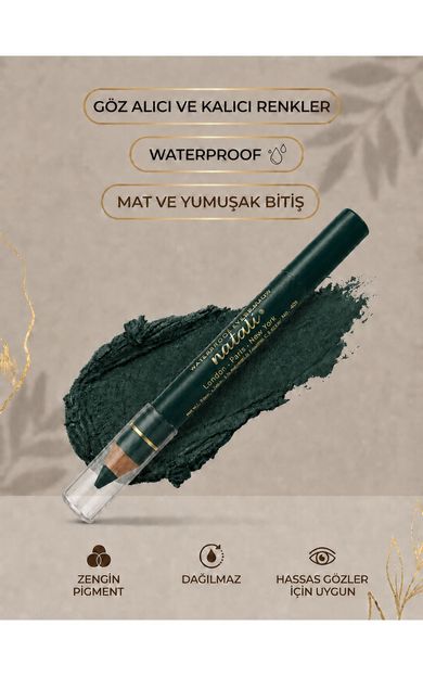 KAJAL Natali Waterproof Göz Kalemi ve Göz Farı No: 485 Koyu Yeşil