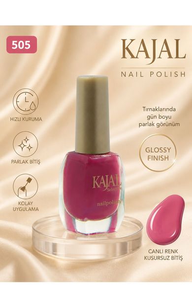 KAJAL Oje - Nail Polish - No: 505 Kiraz Pembesi
