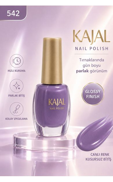 KAJAL Oje - Nail Polish - No: 542 Lavanta