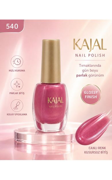 KAJAL Oje - Nail Polish - No: 540 Pembe