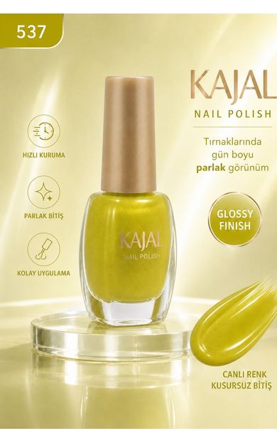 KAJAL Oje - Nail Polish - No:537 Hardal Sarısı