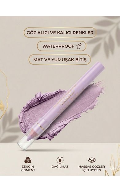 KAJAL Natali Waterproof Göz Kalemi ve Göz Farı No: 484 Lila