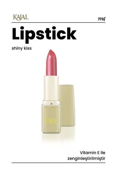 KAJAL Yumuşak Sürümlü Nemlendirici Sedefli Ruj – SilkGlow Hydrating Satin Lipstick No: 773 Kırmızımsı Pembe