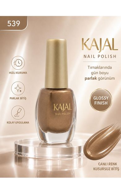 KAJAL Oje - Nail Polish - No: 539 Bronz Kahverengi