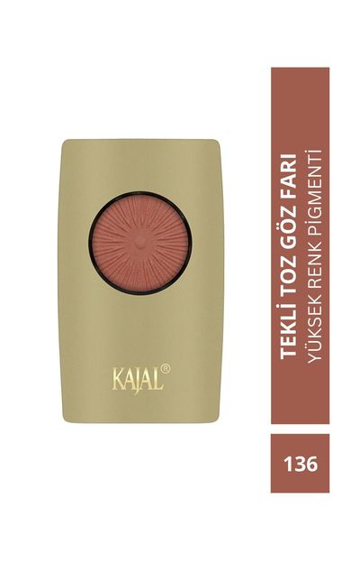 KAJAL Yüksek Renk Pigmentasyonlu Tekli Toz Göz Farı Tarçın Kahvesi - No: 136 Tarçın Kahvesi