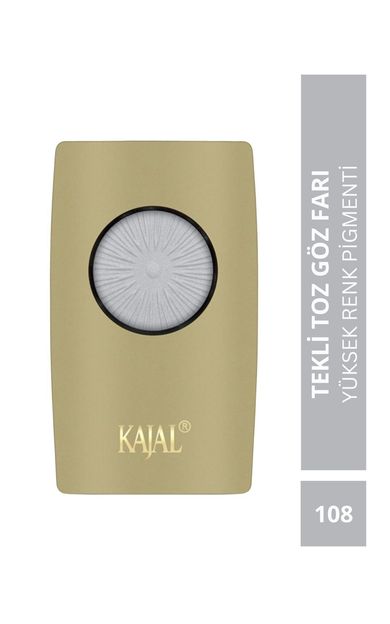 KAJAL Yüksek Renk Pigmentasyonlu Tekli Toz Göz Farı Dumanlı Gri - No: 108 Dumanlı Gri