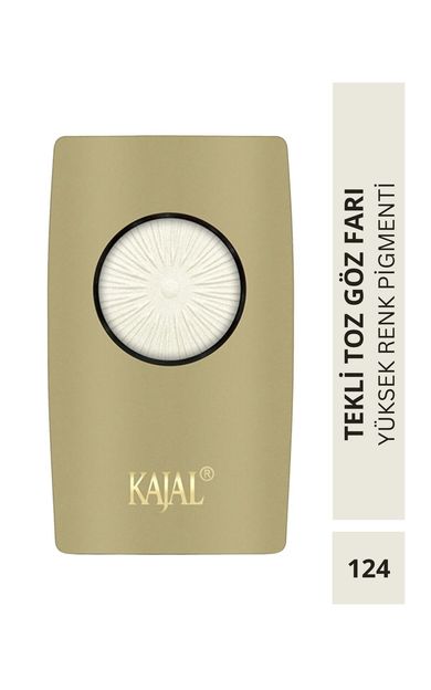 KAJAL Yüksek Renk Pigmentasyonlu Tekli Toz Göz Farı Krem Beyazı - No: 124 Krem Beyazı