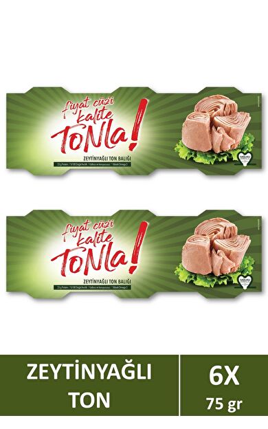 Kalite Tonla Kalite Tonla Zeytin Yağlı Ton Balığı 3x75 gr x2 Adet