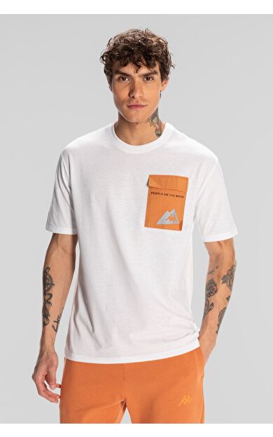 Kappa Maska 321W7ZW Erkek T-Shirt White