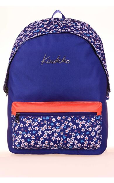 Kaukko Hat Sırt Çantası Navy Blue Flowers K1664
