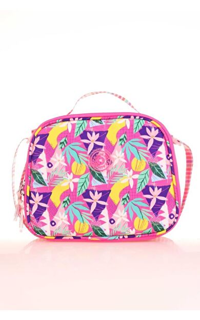 Kaukko Double Stripe Beslenme Çantası Pink K9037