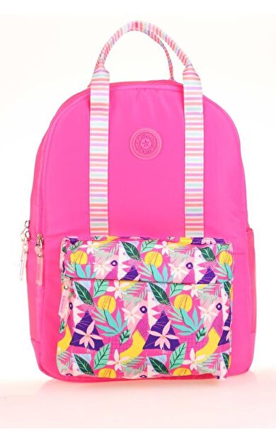 Kaukko Double Stripe Sırt Çantası Pink K1762