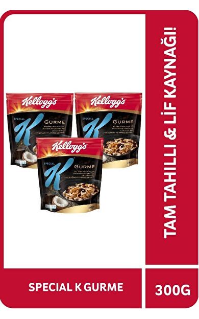 Kellogg's Special K Bitter Çikolatalı&amp;Hindistan Cevizi Dilimli 300 Gr x3 Adet,%46 Yulaf içerir,Lif