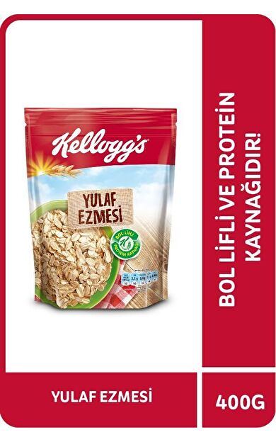 Kellogg's Yulaf Ezmesi 400 Gr, %100 Yulaf Ezmesi,Lif ve Protein Kaynağı