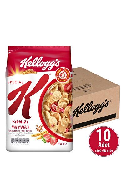 Special K Kırmızı Meyveli Kahvaltılık Tam Buğday Ve Pirinç Gevreği 400 Gr x 10 Adet