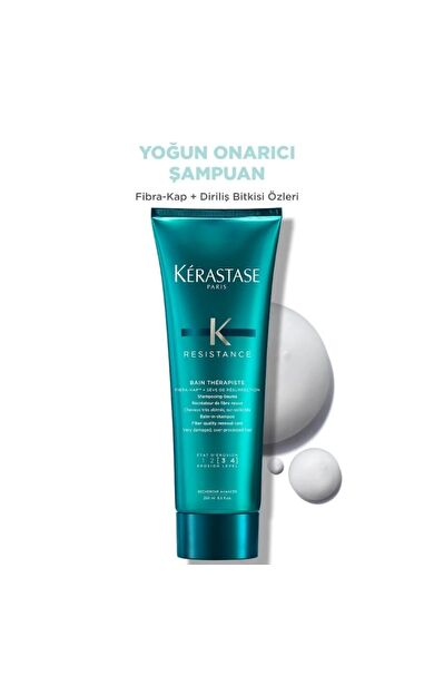 Kerastase Resistance Bain Therapiste Shampoo [3-4] - Aşırı İşlem Görmüş Saçlar İçin Kremli Saç Banyosu 250ml