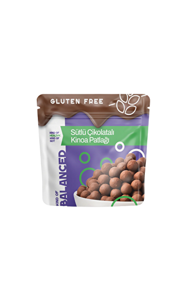 KİND OF BALANCED Sütlü Çikolata Kaplı Glütensiz Kinoa Patlağı 50g
