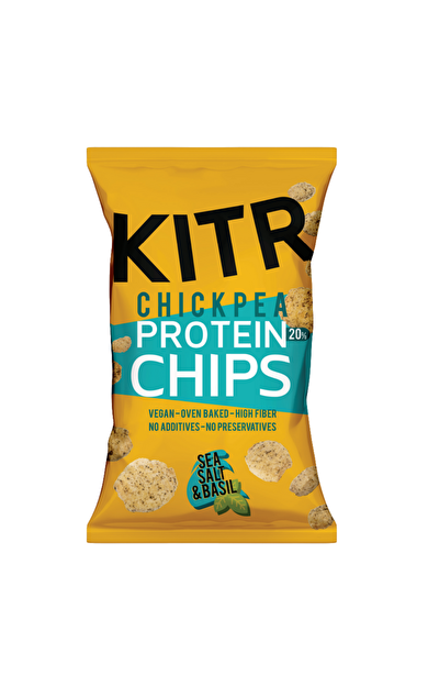 KITR Deniz Tuzlu ve Fesleğenli Yüksek Proteinli Nohut Cipsi 50g
