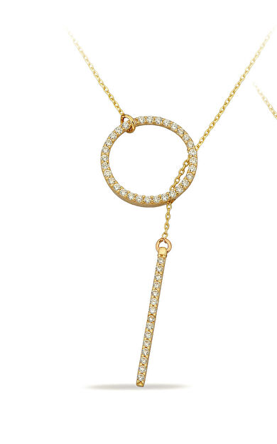 Kolyecik 14 Ayar Altın Halka Çubuk Kolye