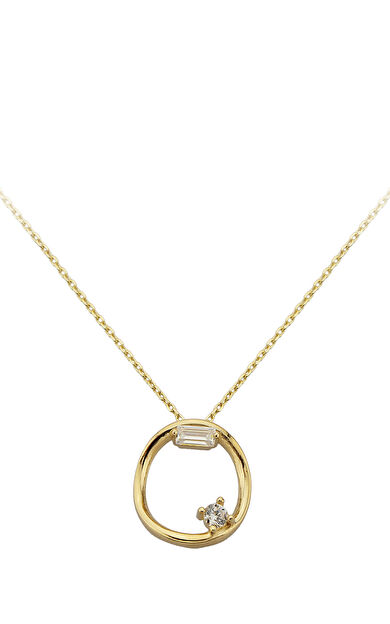 Kolyecik 14 Ayar Altın Pırlanta Montur Kolye