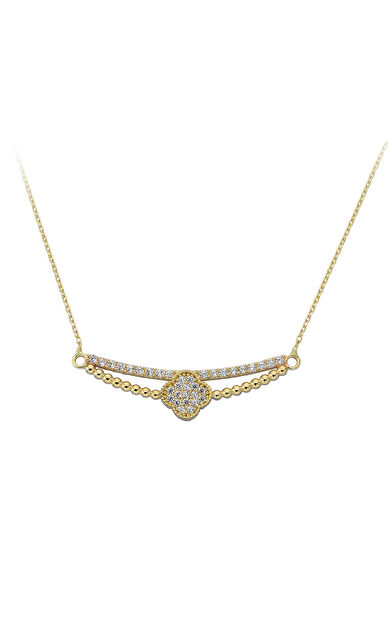 Kolyecik 14 Ayar Altın Tasarım Çubuk Kolye