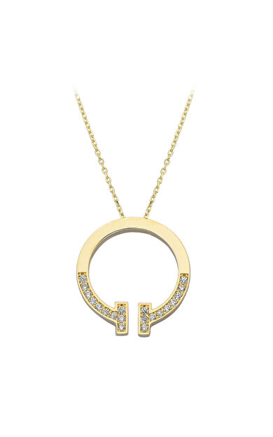 Kolyecik 14 Ayar Altın Tasarım Kolye