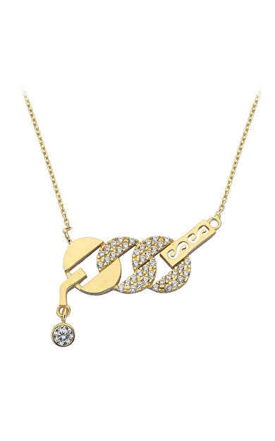 Kolyecik 14 Ayar Altın Zincir Tasarım Kolye