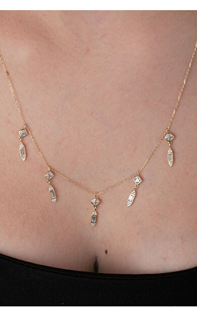 Kolyecik 14 Ayar Altın Sallantılı Kolye