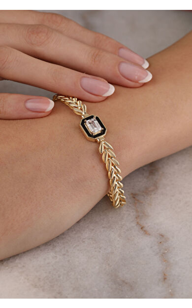 Kolyecik 14 Ayar Altın Başak Zincir Baget Bileklik