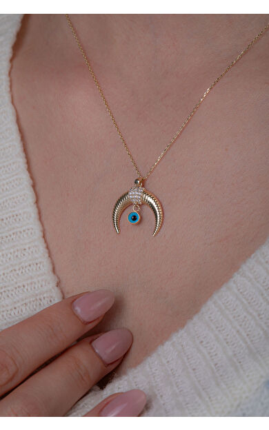 Kolyecik 14 Ayar Altın Ay Kolye