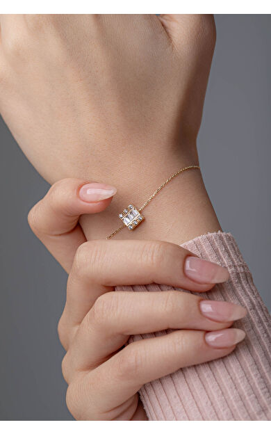 Kolyecik 14 Ayar Altın Baget Bileklik