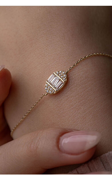 Kolyecik 14 Ayar Altın Baget Bileklik