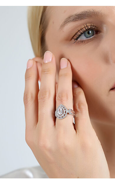 Kolyecik 14 Ayar Altın Baget Taşlı Yüzük