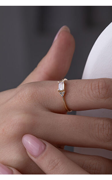 Kolyecik 14 Ayar Altın Baget Yüzük