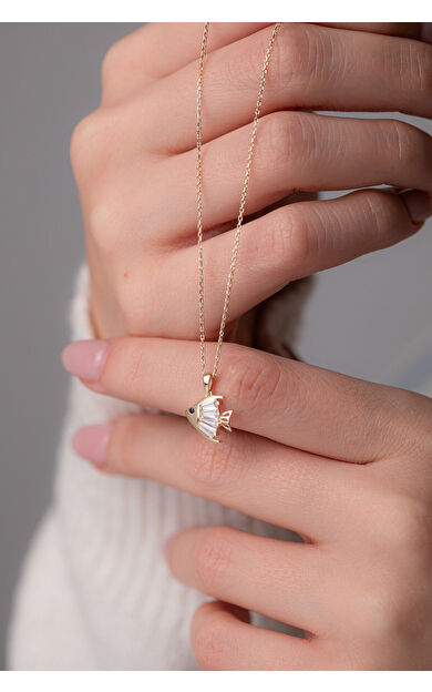 Kolyecik 14 Ayar Altın Balık Kolye