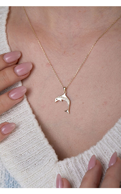 Kolyecik 14 Ayar Altın Balık Kolye