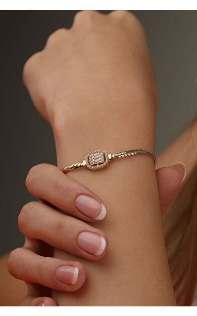 Kolyecik 14 Ayar Altın Balık Sırtı Baget Bileklik