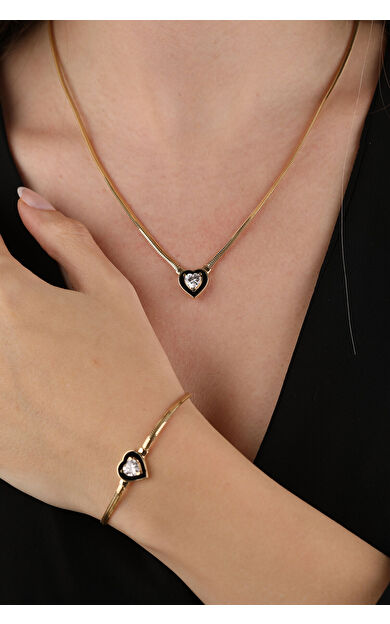 Kolyecik 14 Ayar Altın Balık Sırtı Zincir Takım