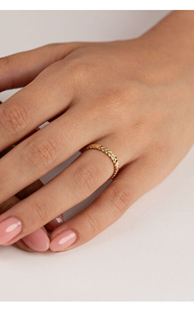 Kolyecik 14 Ayar Altın Başak Yüzük