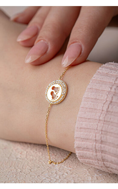 Kolyecik 14 Ayar Altın Bebek Ayak Bileklik