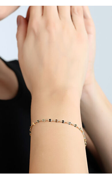 Kolyecik 14 Ayar Altın Boomerang Bileklik